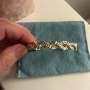 New Anna Beck Sterling Silver Braided Rope Cuff Bracelet